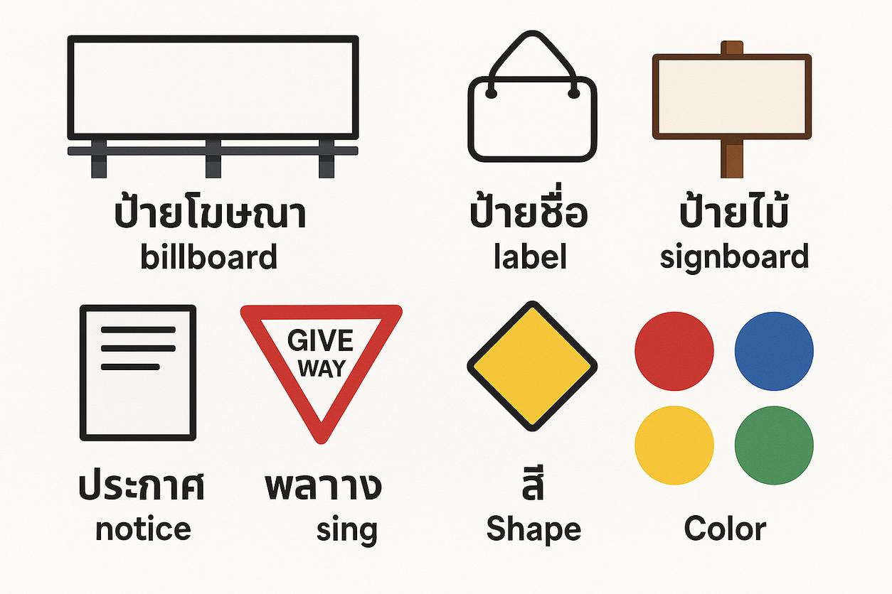 ป้าย ภาษาอังกฤษคืออะไร? ครบทั้งความหมาย การใช้ + ป้ายโฆษณา (billboard ...
